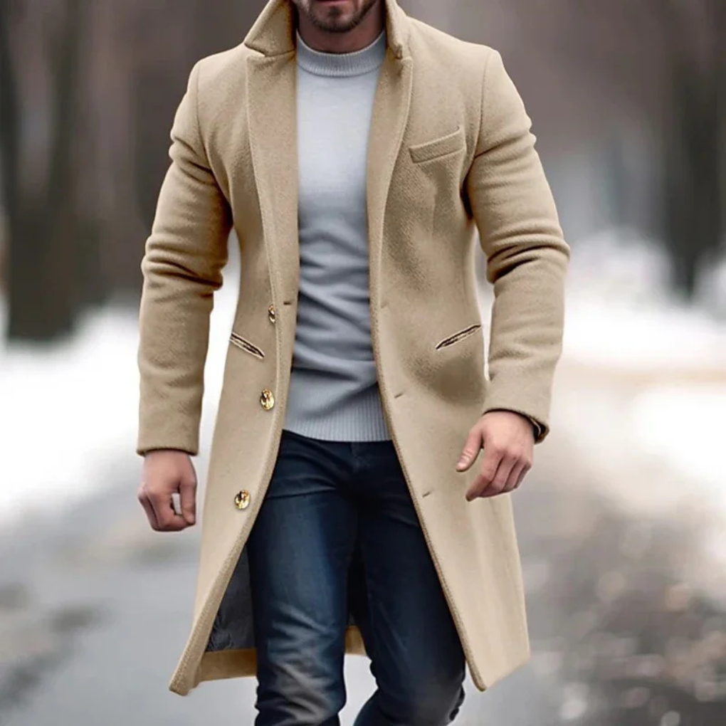 Manteau en Laine pour Homme – Couche Élégante pour Jours Plus Froids
