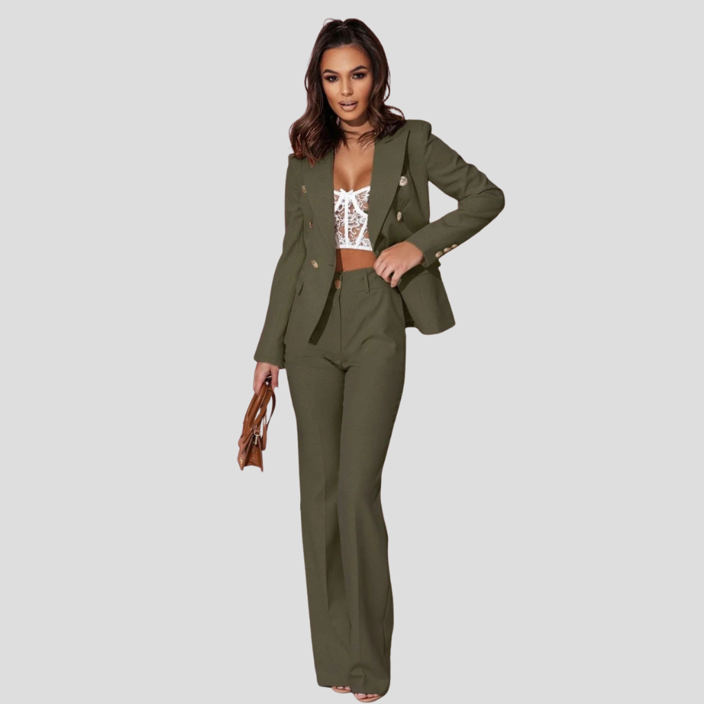 Ensemble Blazer Elisea pour Femmes – Costume Moderne d'Été
