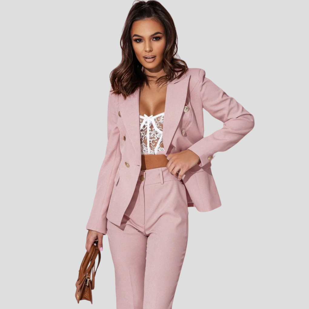 Ensemble Blazer Elisea pour Femmes – Costume Moderne d'Été