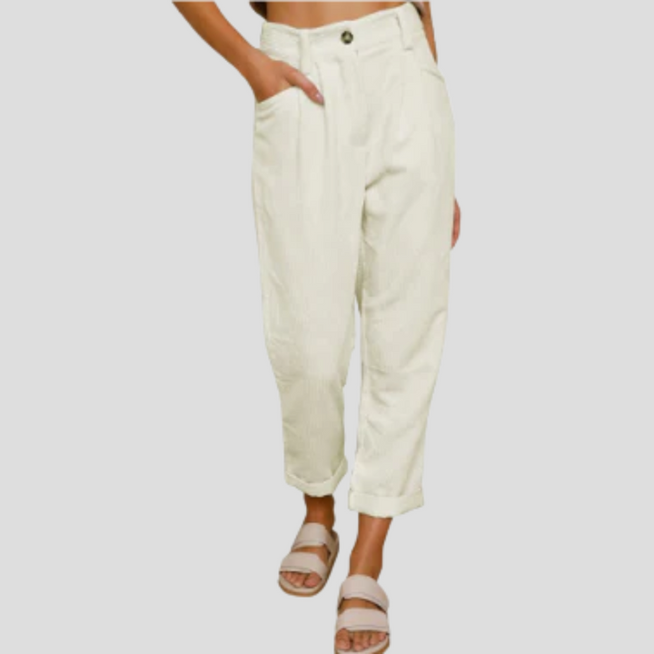 Pantalons en Corduroy Stylés – Flair Décontracté avec Texture