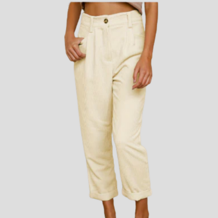 Pantalons en Corduroy Stylés – Flair Décontracté avec Texture