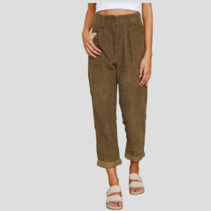 Pantalons en Corduroy Stylés – Flair Décontracté avec Texture