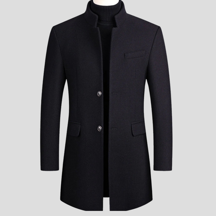 Manteau en Laine Élégant pour Hommes – Vêtement d'Extérieur Classique Raffiné