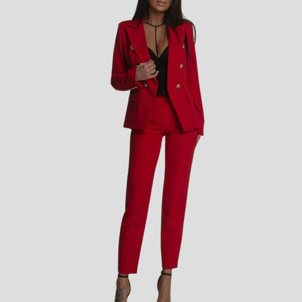 Ensemble Blazer Elisea pour Femmes – Costume Moderne d'Été
