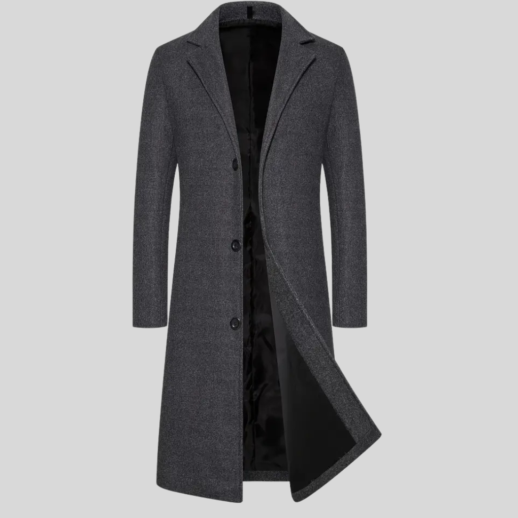 Manteau Long pour Homme – Couche Hiver Élégante avec Style Classique