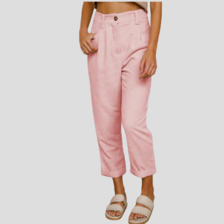 Pantalons en Corduroy Stylés – Flair Décontracté avec Texture