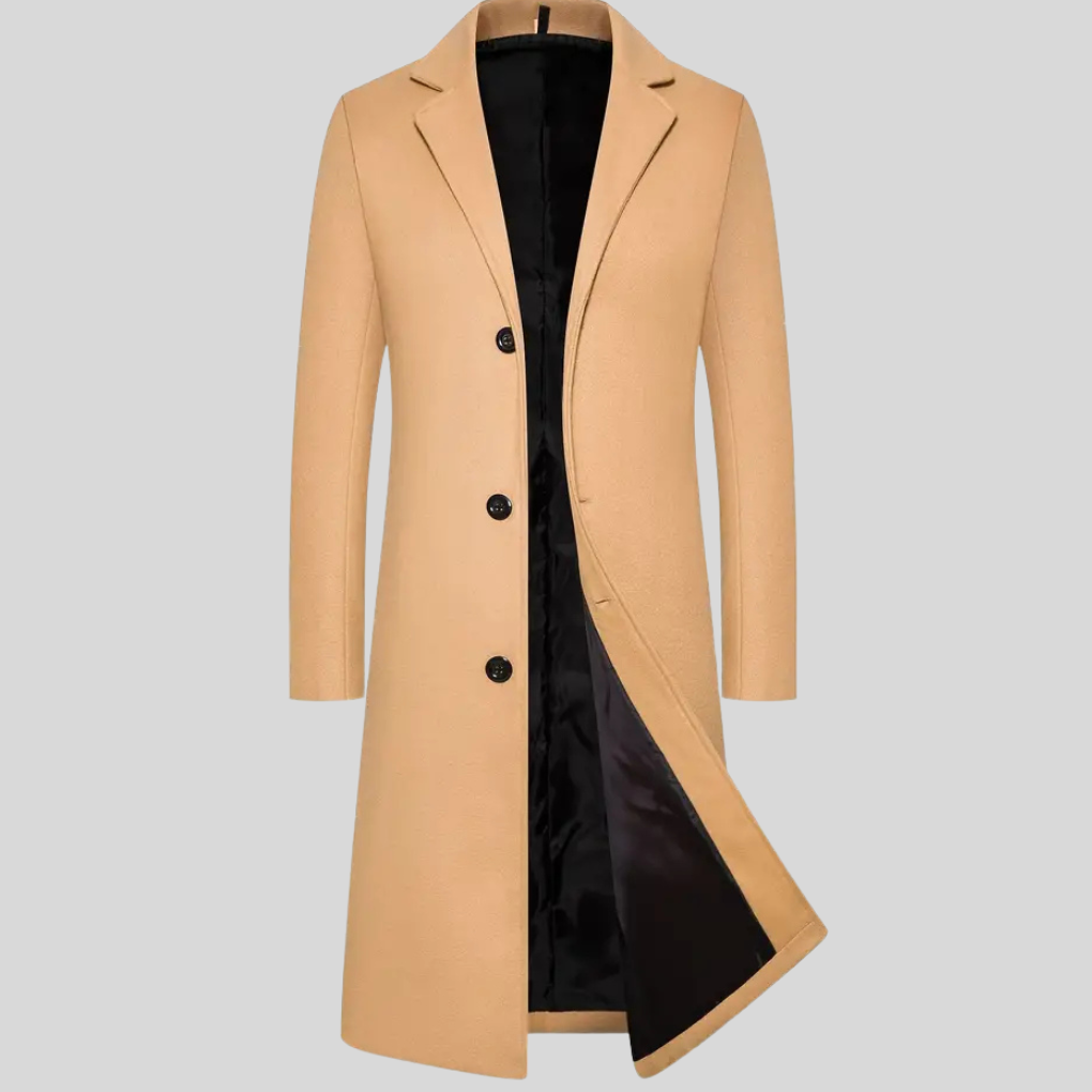 Manteau Long pour Homme – Couche Hiver Élégante avec Style Classique