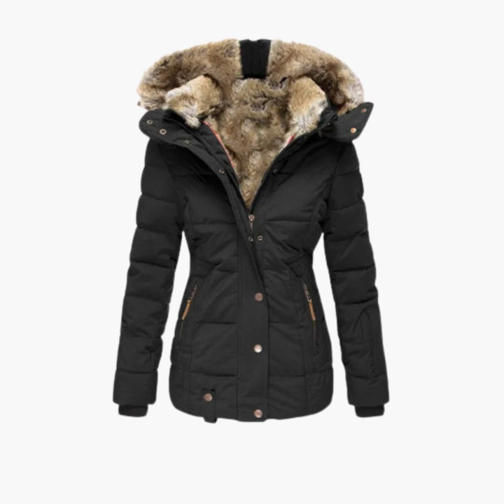 Veste pour femmes avec surface embossée et fermetures