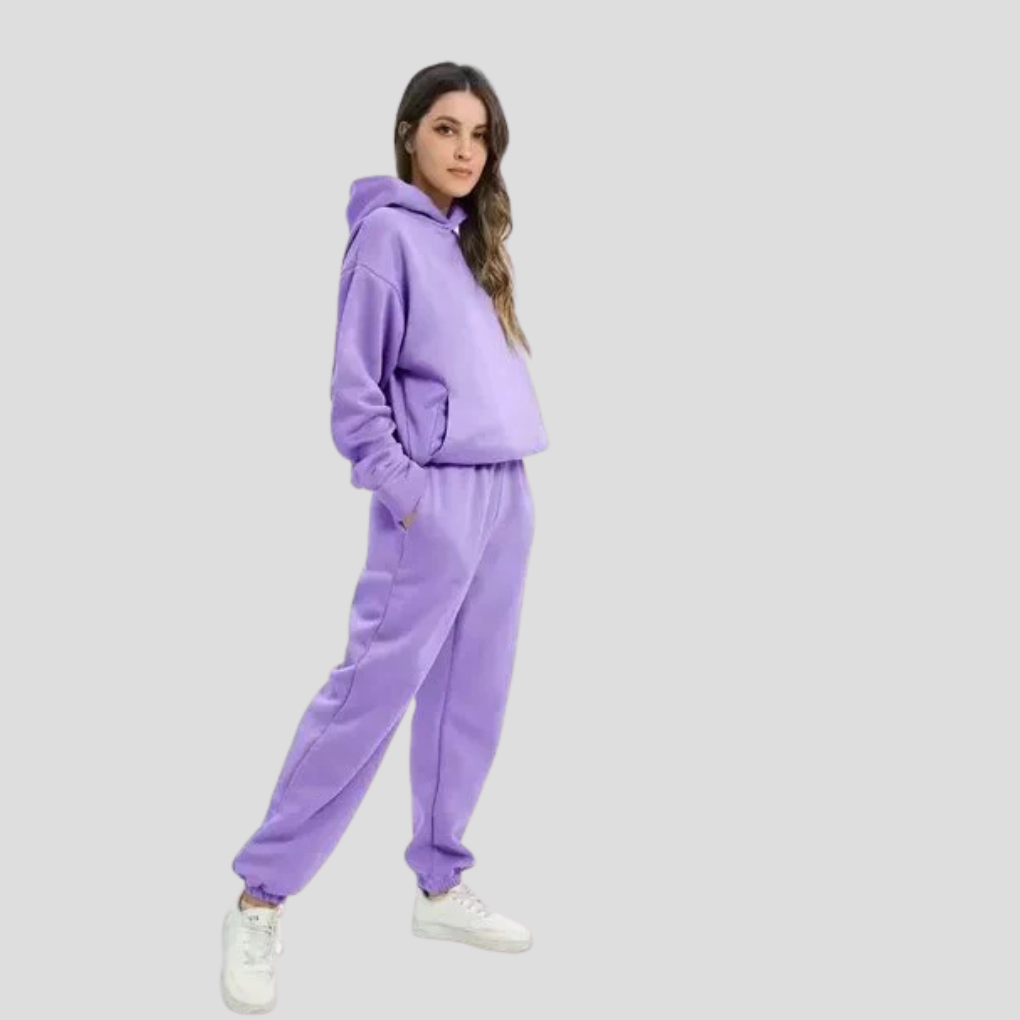 Ensemble Hoodie & Jogger Femme – Vêtements de Lounge Détendus pour l'Hiver