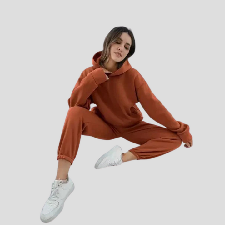 Ensemble Hoodie & Jogger Femme – Vêtements de Lounge Détendus pour l'Hiver