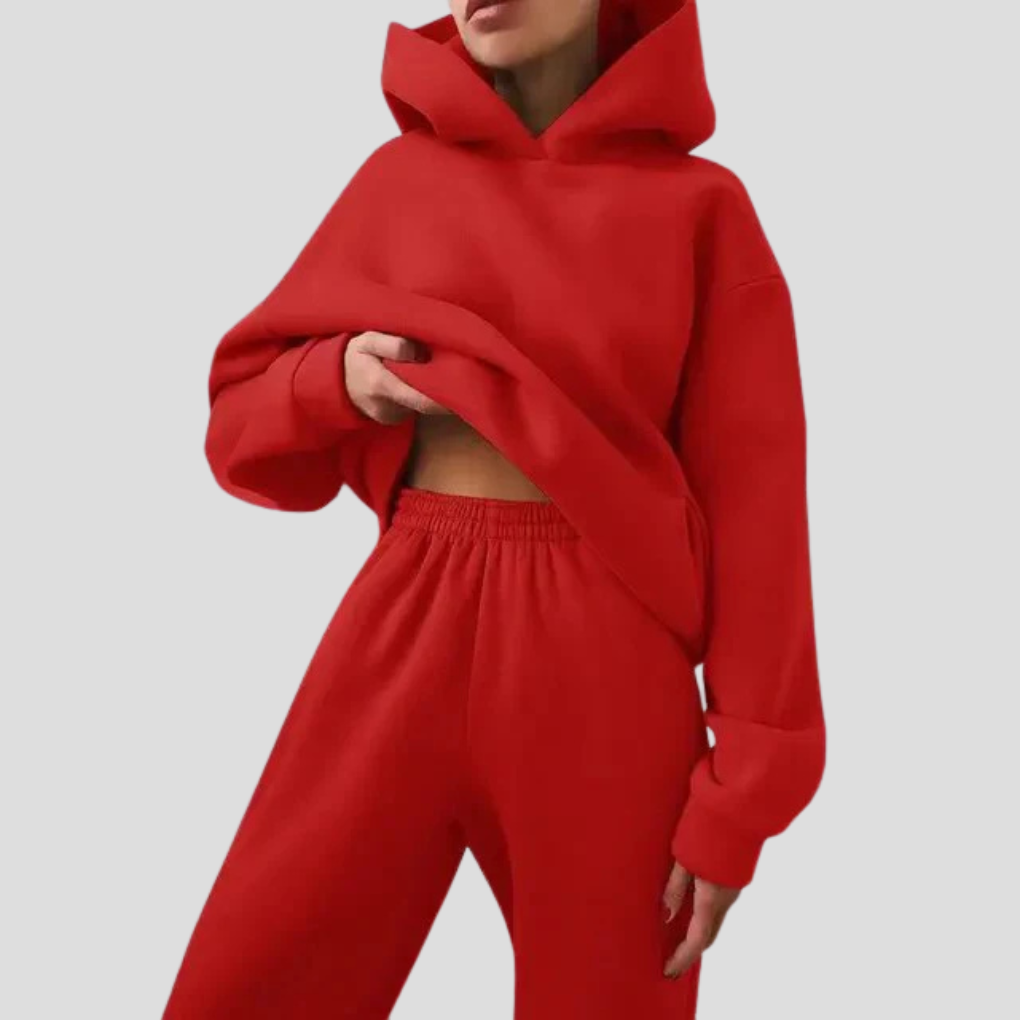 Ensemble Hoodie & Jogger Femme – Vêtements de Lounge Détendus pour l'Hiver