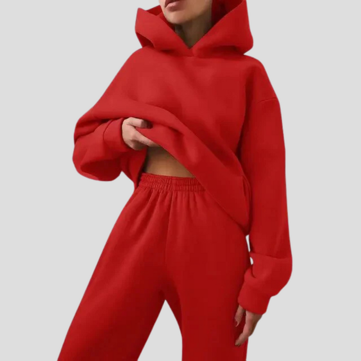 Ensemble Hoodie & Jogger Femme – Vêtements de Lounge Détendus pour l'Hiver