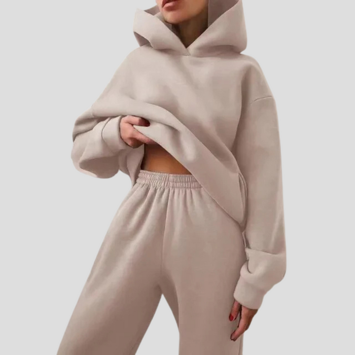Ensemble Hoodie & Jogger Femme – Vêtements de Lounge Détendus pour l'Hiver