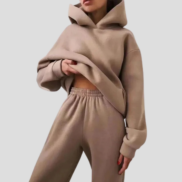 Ensemble Hoodie & Jogger Femme – Vêtements de Lounge Détendus pour l'Hiver