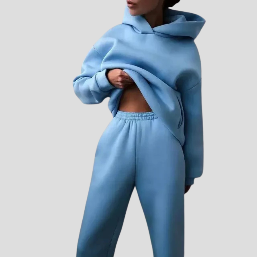 Ensemble Hoodie & Jogger Femme – Vêtements de Lounge Détendus pour l'Hiver
