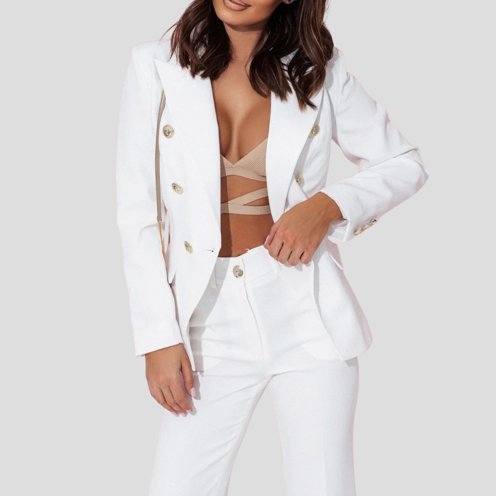 Ensemble Blazer Elisea pour Femmes – Costume Moderne d'Été