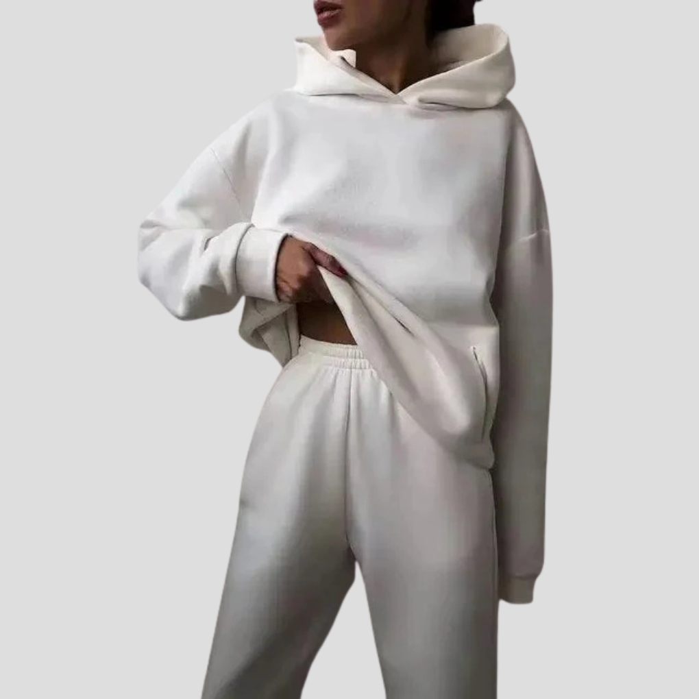 Ensemble Hoodie & Jogger Femme – Vêtements de Lounge Détendus pour l'Hiver