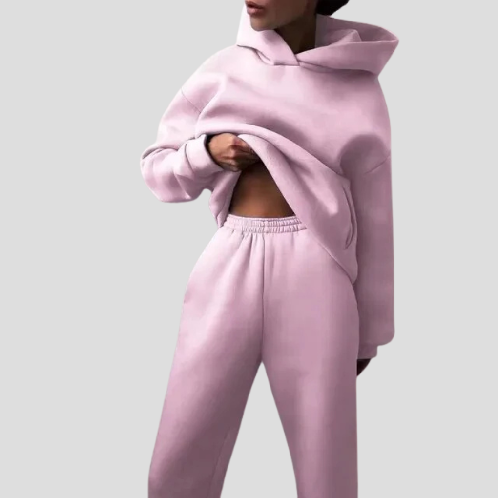 Ensemble Hoodie & Jogger Femme – Vêtements de Lounge Détendus pour l'Hiver