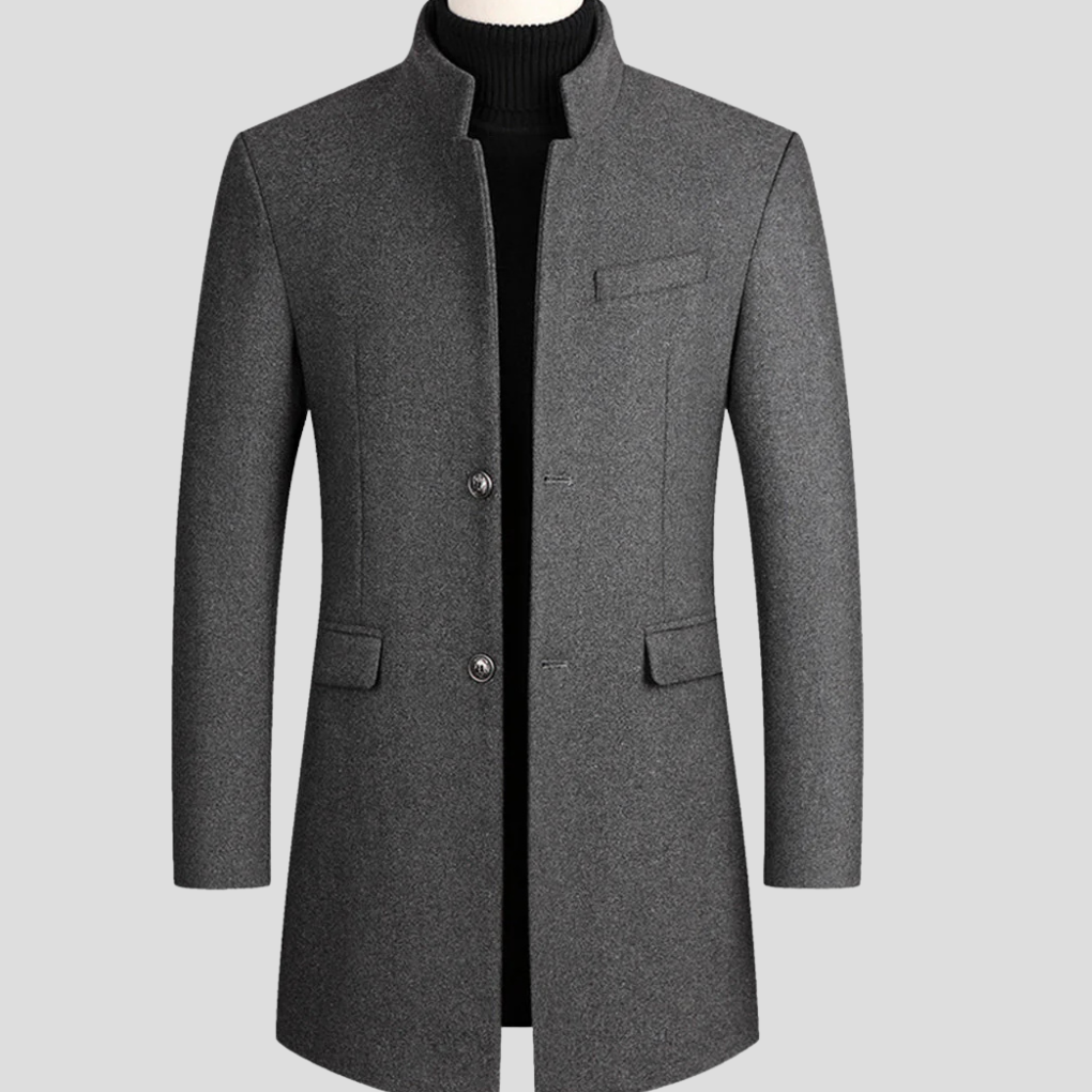Manteau en Laine Élégant pour Hommes – Vêtement d'Extérieur Classique Raffiné