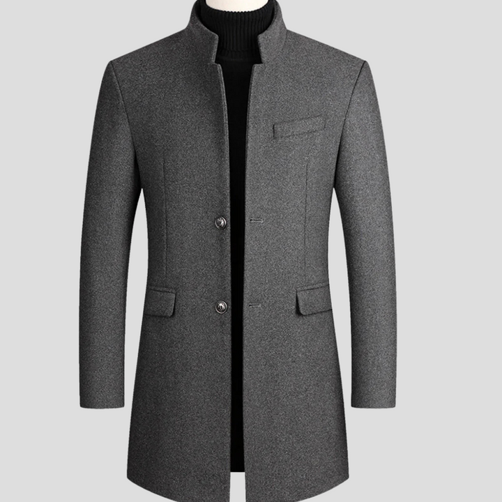 Manteau en Laine Élégant pour Hommes – Vêtement d'Extérieur Classique Raffiné