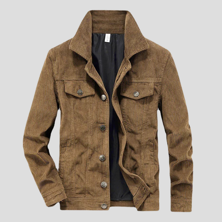 Veste en Corduroy pour Homme – Coupe Fine au Style Épuré