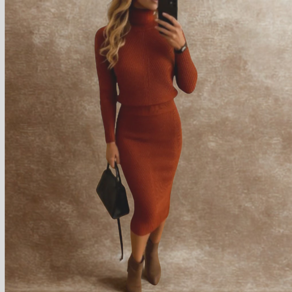 Robe Pull en Maille pour Femme – Style Confortable avec Chaleur Quotidienne