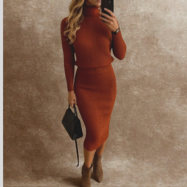 Robe Pull en Maille pour Femme – Style Confortable avec Chaleur Quotidienne