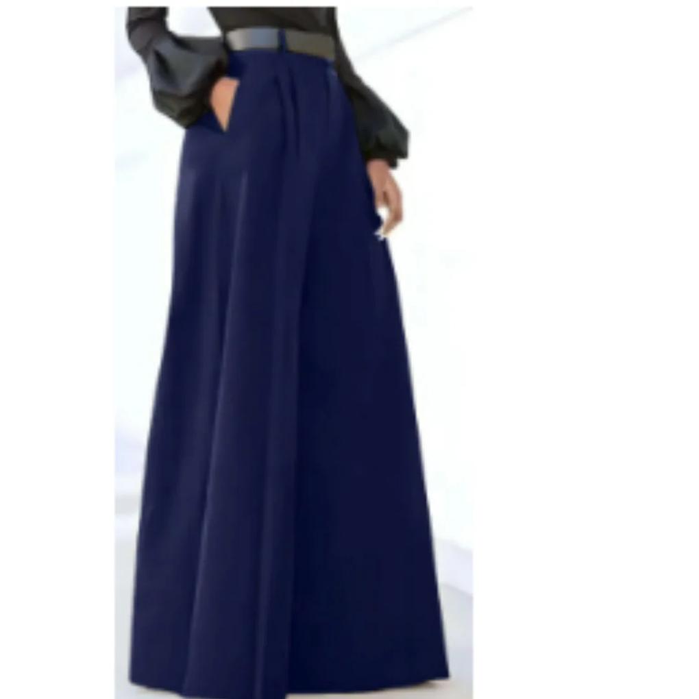 Pantalons Femme Large Jambe Unie – Coupe Relaxe