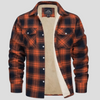 Veste à carreaux pour hommes avec doublure en polaire