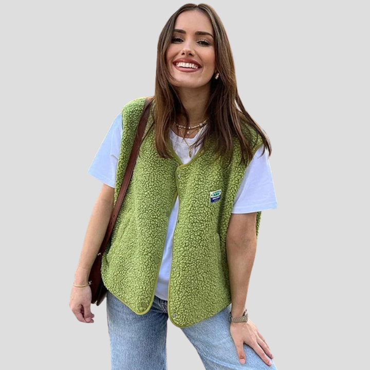 Bodywarmer tendance en laine pour femme