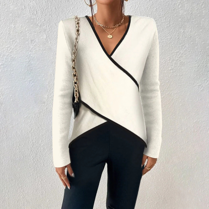 Pull Femme Col V — Style Maille Raffinée