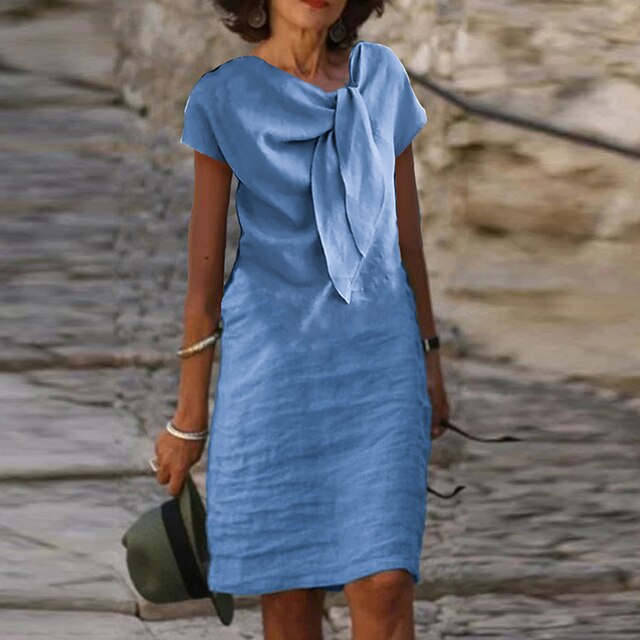 Isabella – Robe Sheath Élégante à Manches Courtes pour Femme (Longueur Mini)