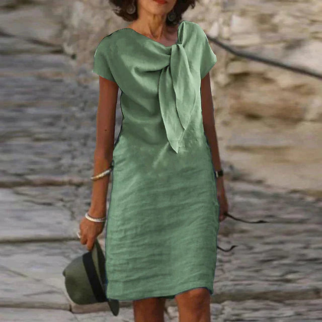 Isabella – Robe Sheath Élégante à Manches Courtes pour Femme (Longueur Mini)