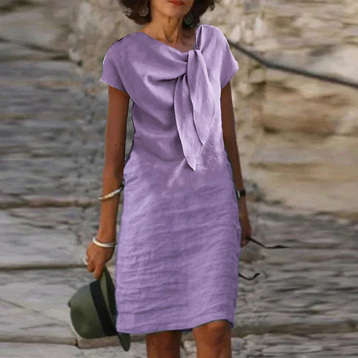 Isabella – Robe Sheath Élégante à Manches Courtes pour Femme (Longueur Mini)