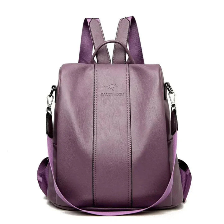 Sac à dos en cuir anti-vol pour femmes, design convertible avec poches cachées pour le voyage et l'usage quotidien