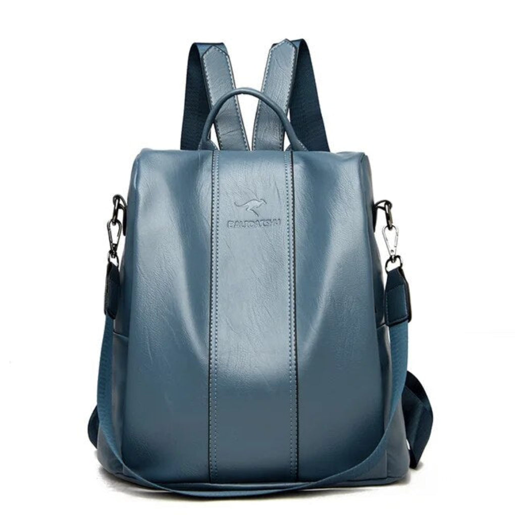 Sac à dos en cuir antivol pour femme