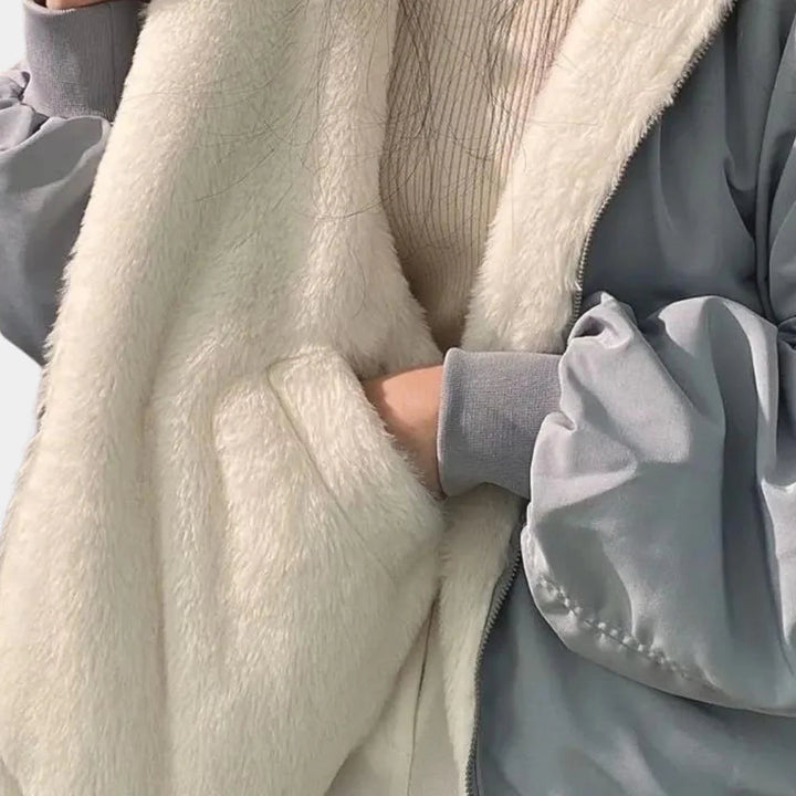 Manteau d'hiver femme 2 en 1 avec capuche chaleur et style polyvalents pour le froid