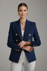 Rebecca | Blazer Double-Breasted pour Femme avec Détails de Boutons Or