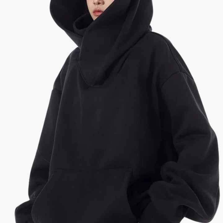 Hoodie Oversize pour Femmes – Style à Col Haut avec Poche Avant