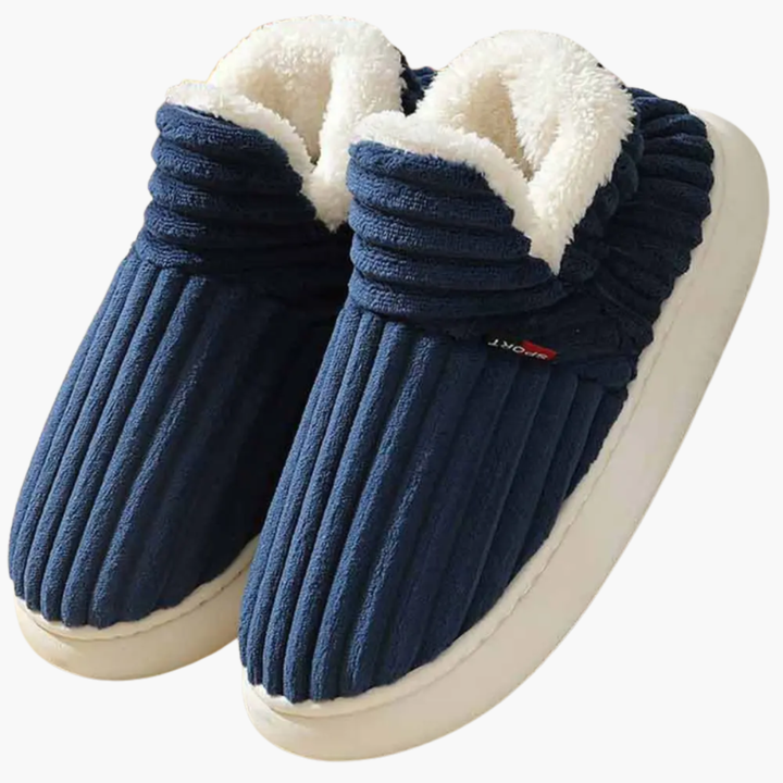 Chaussons en Peluche pour Femmes – Chaussons Intérieurs Ribés