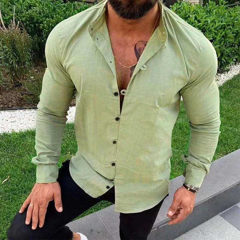Chemise en lin respirante pour homme