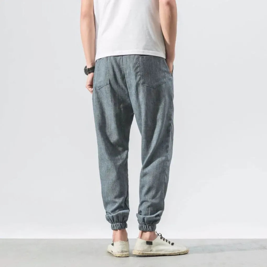 Pantalons Confort en Coton-Lin pour Hommes – Vêtements Légers de Tous les Jours