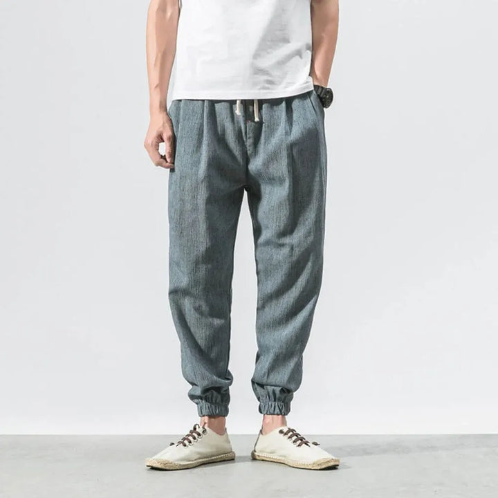 Pantalons Confort en Coton-Lin pour Hommes – Vêtements Légers de Tous les Jours