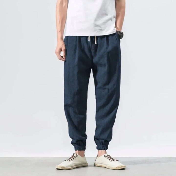 Pantalons Confort en Coton-Lin pour Hommes – Vêtements Légers de Tous les Jours