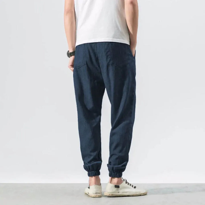 Pantalons Confort en Coton-Lin pour Hommes – Vêtements Légers de Tous les Jours