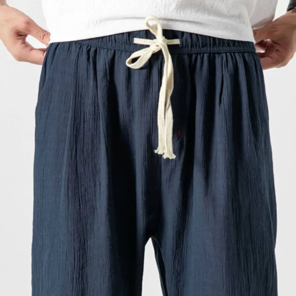 Pantalons Confort en Coton-Lin pour Hommes – Vêtements Légers de Tous les Jours