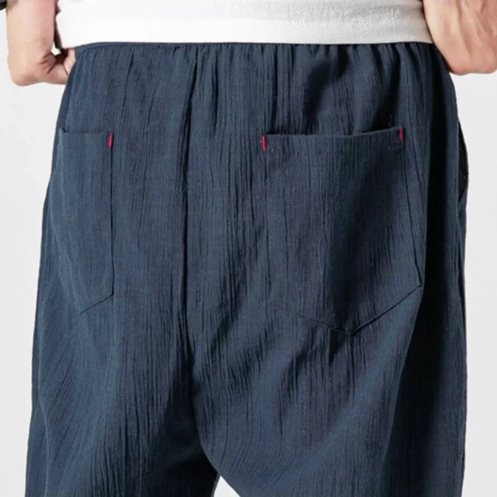 Pantalons Confort en Coton-Lin pour Hommes – Vêtements Légers de Tous les Jours