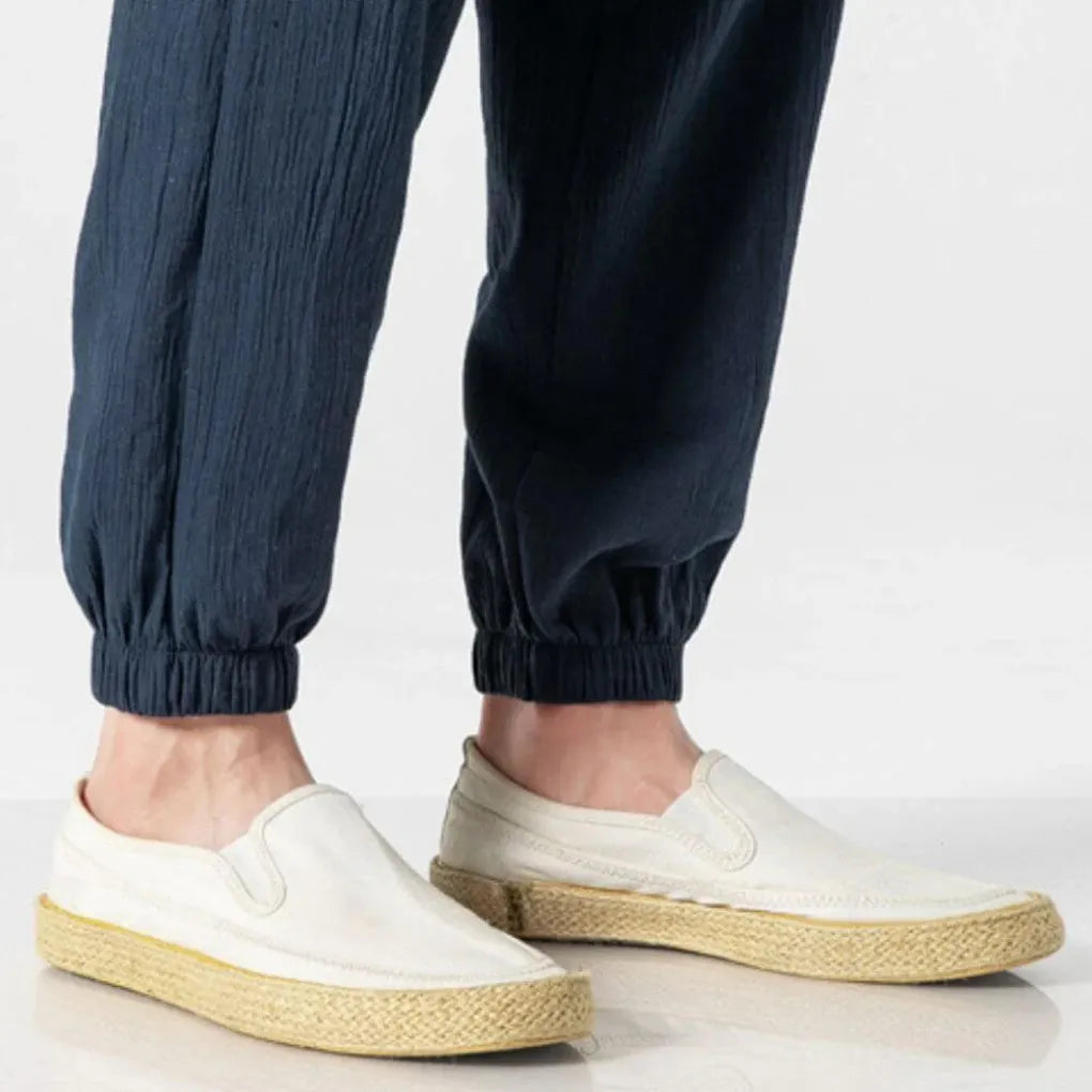 Pantalons Confort en Coton-Lin pour Hommes – Vêtements Légers de Tous les Jours