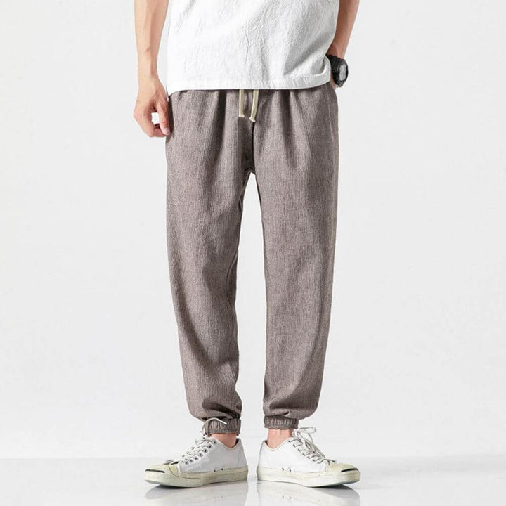 Pantalons Confort en Coton-Lin pour Hommes – Vêtements Légers de Tous les Jours