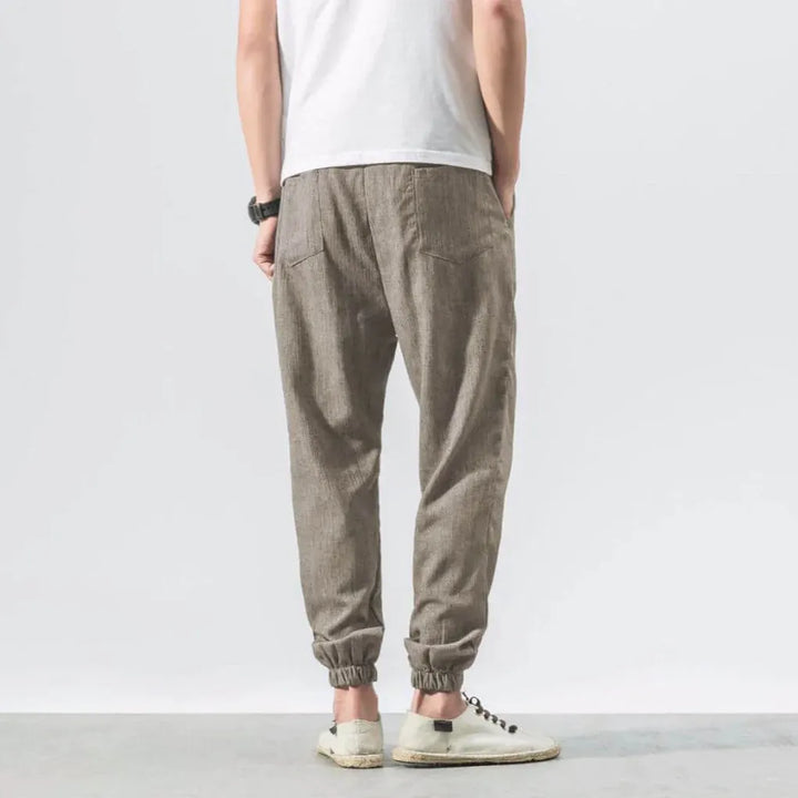 Pantalons Confort en Coton-Lin pour Hommes – Vêtements Légers de Tous les Jours